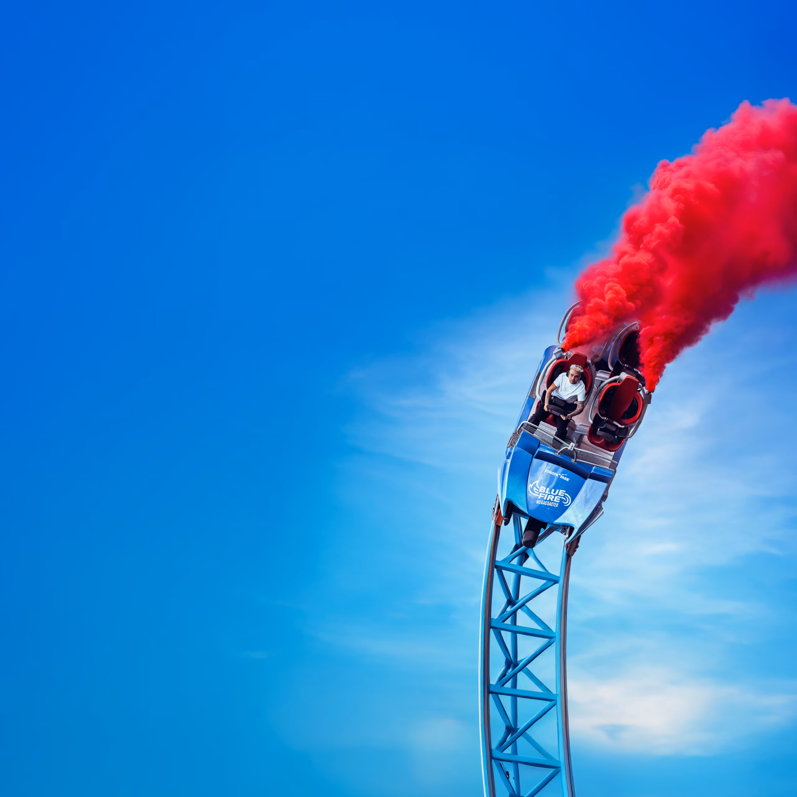 Rollercoaster with smoke